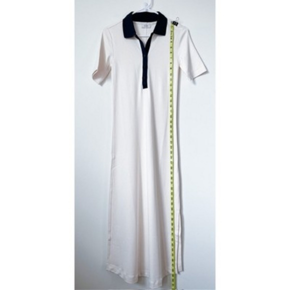 NEW AYR The Scout Seashell Midi Dress XS Collared Coastal Quiet Luxury Nautical - Picture 10 of 14